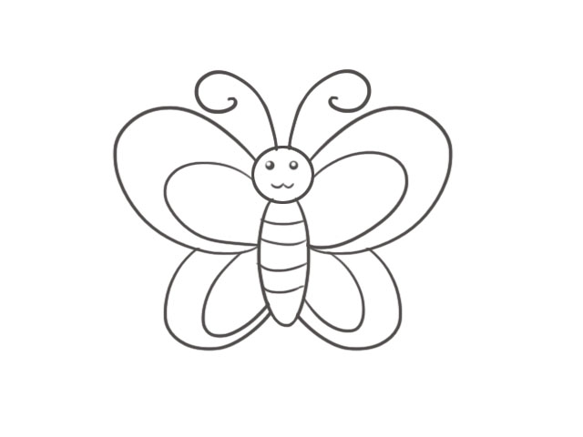 蝴蝶简笔画