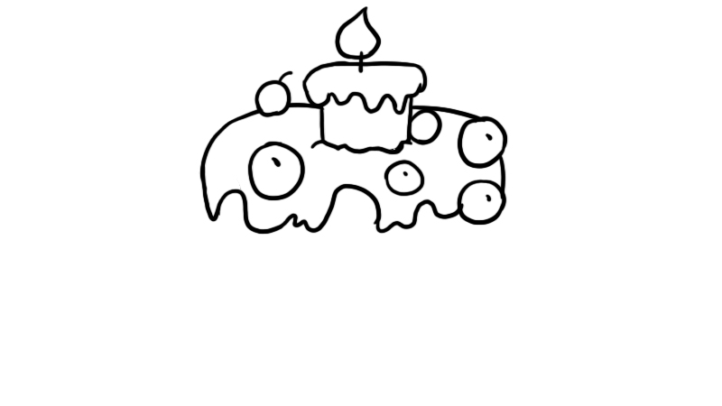 生日蛋糕简笔画